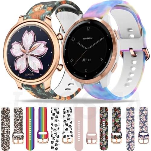 18MM Silicone Band For Garmin vivoactive 4S 3S Strap Wristband For Huawei Bracelet B5 Adjustable Smart Watch Accessories Belt