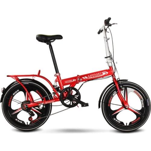 Folding Bicycle 20 Inch Three Knife Wheel Shifting Shock Absorption Adult Student Bike Men and Women