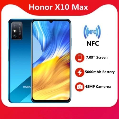 Original Honor X10 Max 5G SmartPhone 7.09 inch RGBW Screen 5000mA Battery NFC 6GB 8GB RAM 128GB ROM Main 48MP 22.5WSuper Charger