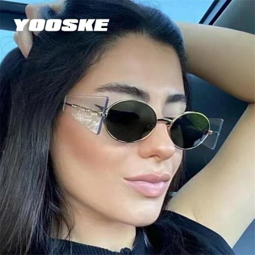 YOOSKE Vintage Steampunk Sunglasses Women Men Brand Designer Metal Round Sun Glasses Retro Steam Punk Eyewear UV400