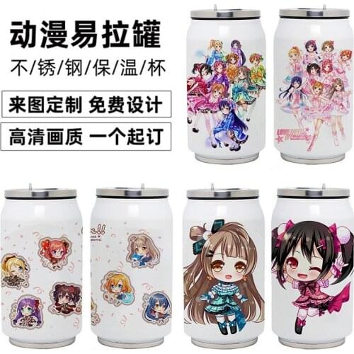 Anime Lovelive Stainless Steel Thermos Cup Love Live DIY Cosplay Vacuum Cup Toy Gifts 350ml