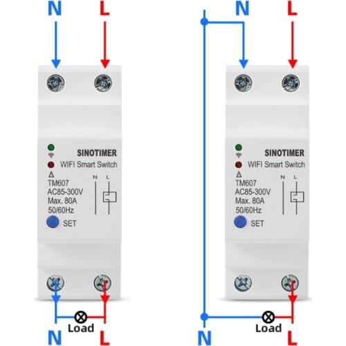110V 230V WIFI Smart Timing Switch Countdown Timer Tuya APP -Alexa-Google Remote Control 80A 85-300V