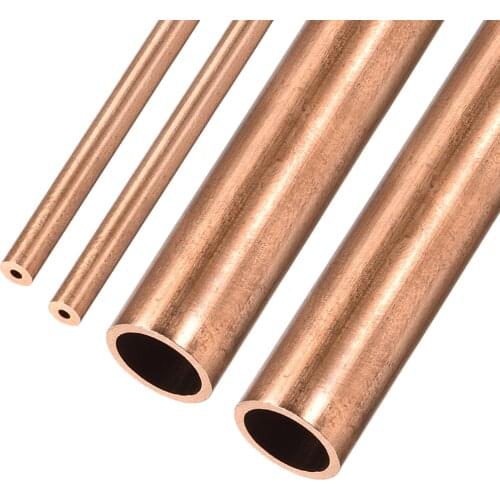 Uxcell 2 Pcs Copper Round Tube 3mm 4mm 9mm 10mm OD 1mm Wall Thickness 300mm Long Straight Pipe Tubing