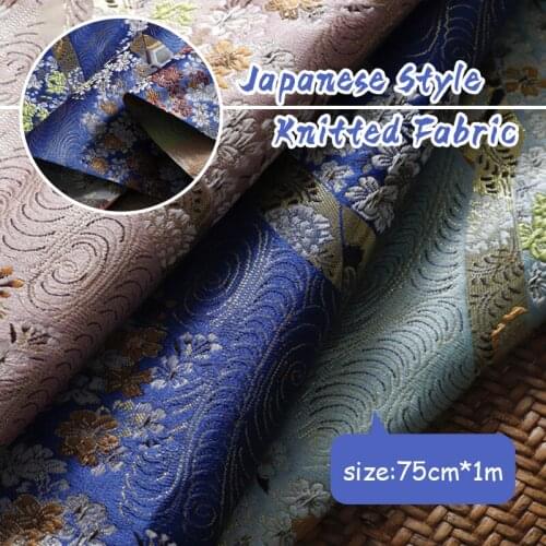 75cm Width Vintage Fabric Chinese Style Jacquard Satin Fabric For Sewing Kimono Cheongsam Gown Bag Stage Party Garment Fabric