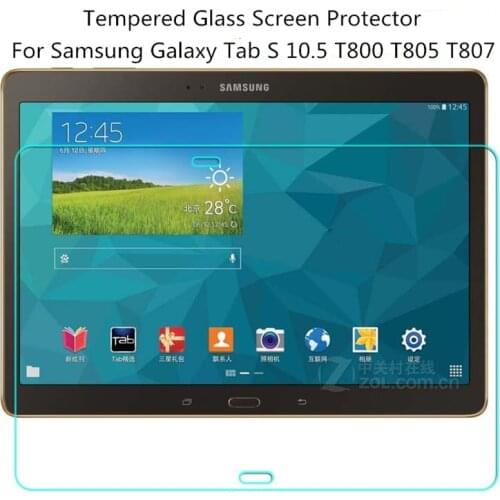 LCD Clear Screen Protector For Samsung Galaxy Tab S 10.5" SM-T800 T805 Explosion-Proof 0.3MM HD Tempered Glass Premium 9D Film
