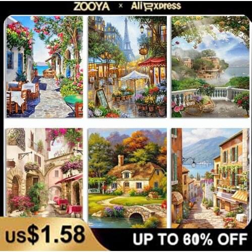Winter Landscape Diamond Painting Efteling Mosaic Of Rhinestones Picture Diamond Embroidery 5D Landscape Almaznaya City Zw011