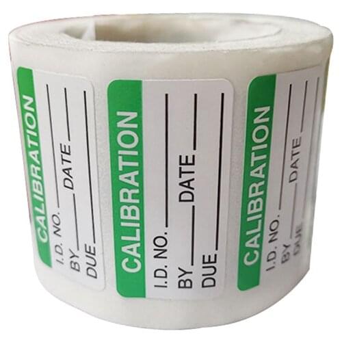 0.75" x 1.5" Calibration I.D. Labels. - Roll of 250 Labels Object calibration label
