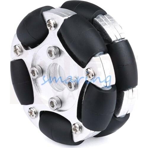 1Pc 60mm Aluminum Double Omni Wheel/Robot Competition Omni-directional Wheel Diy for RC Tank Car Model