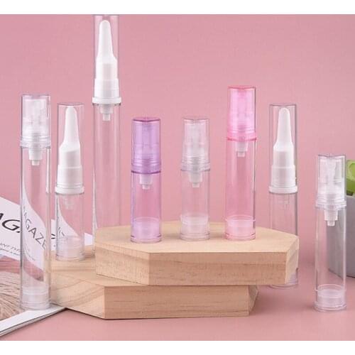 1PCS Empty Airless Pump Plastic Bottles Vacuum Pressure Emulsion Bottle with Lotion/spray Pump 5ML,10ML,15ML Vacuum Bottle