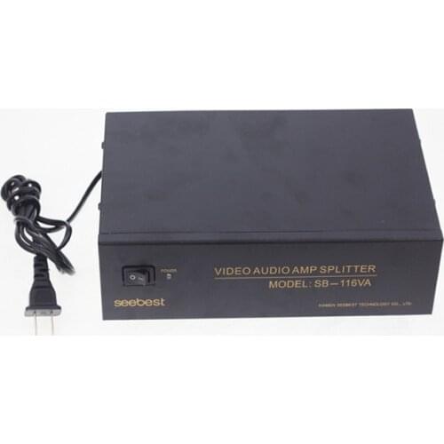 12 way1 Input 12 Output video audio amp spliter RCA Connector AV Splitter 220v 50hz