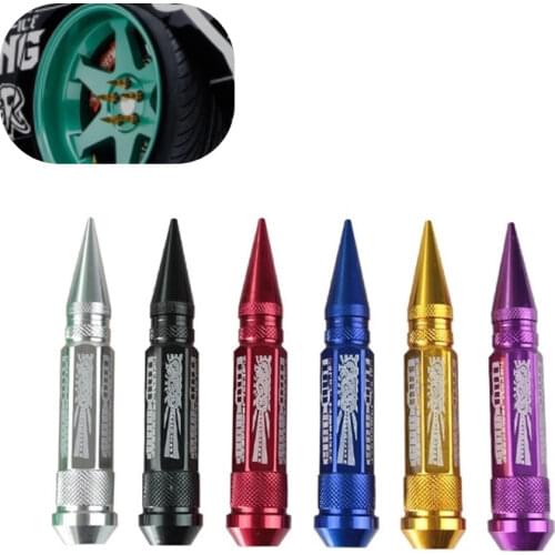 20 Pcs 326 Power K Break Alloy Aluminum 90MM Wheel Lug Nut With Spikes Extended Tuner Wheels Rims Spikes