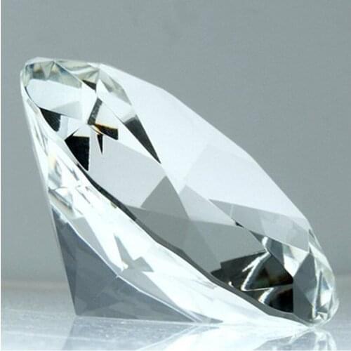 200mm Handmade Diamond Shaped Crystal Glass Art Collection Folk Crystal Gifts