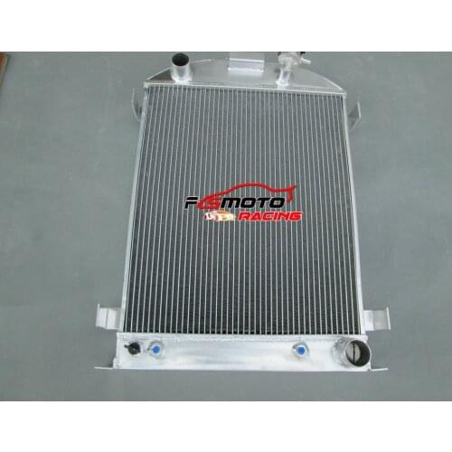 3 Row 62mm For Ford HI-BOY Grill Shells Chevy Engine 32 Aluminum Radiator 1932