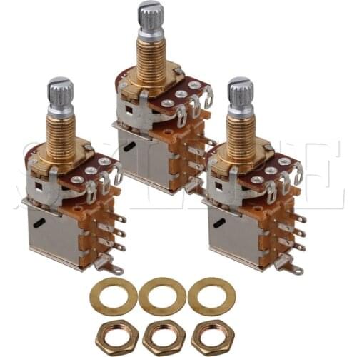 3PCS A250k Pots Push Pull Pot With 18mm Gold Plated Shaft For Control Knobs
