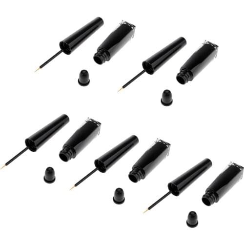 5PCS 3ML Black Travel Vials Refillable Empty Plastic Eyeliner Vials Bottle Container Eyelashes Cream Oil Tube Mascara Tubes