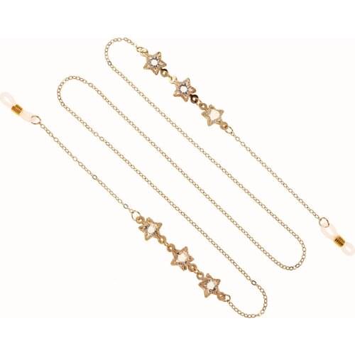 70cm Five-Pointed Star Eyeglass Chain Face Mask Chain Reading Glasses Retainer Men Women Necklace Sunglasses Eyewear Strap Holde