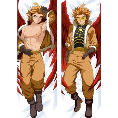 Anime My Hero Academia Takami Keigo Hawks Dakimakura Hugging Body Pillow Case 3D Printed Home Bedding Pillow Cover Peach SKin