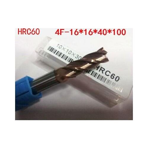 CNC tool TAPC tungsten alloy milling cutter flat end milling cutter HRC60 4f * 16 * 16 * 40 * 100