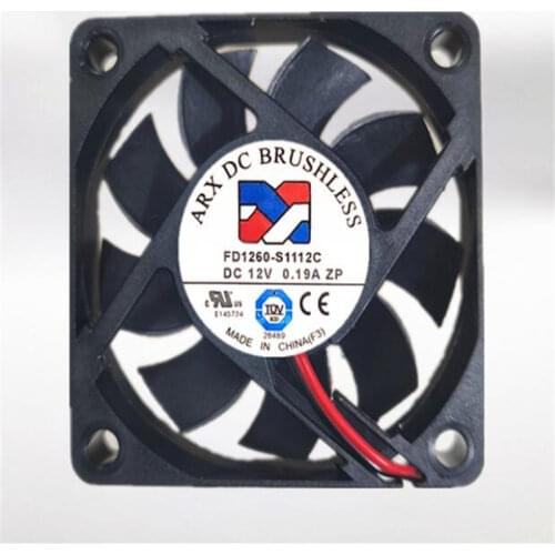 DC BRUSHLESS 6015 FD1260-S1112C DC12V 0.19A 60*60*15MM two wire fan