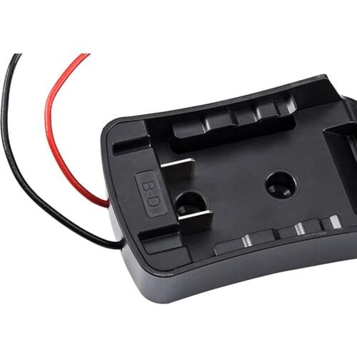 DIY Lithium Battery Adapter for Black and Decker 18V Battery Dock Power Connector RC Robotics Accessories, 9.5x5.8x2.6cm