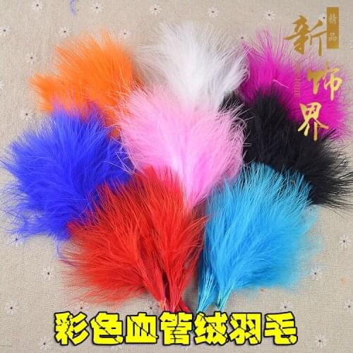 DIY Crafts 5-10cm Turkey Plush Feather Earrings Hairpin Wedding Dress Up Handmade Feathe Accessories 200pcs/lot