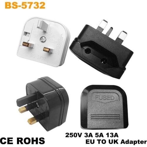 Travel Household Universal Charging Convertor European Euro Eu 2 Pin To Uk 3Pin Dual-use Transform Plug Socket Adapter