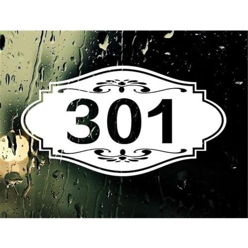 Door number sign sticker hotel guesthose room door serial figure number wall sticker