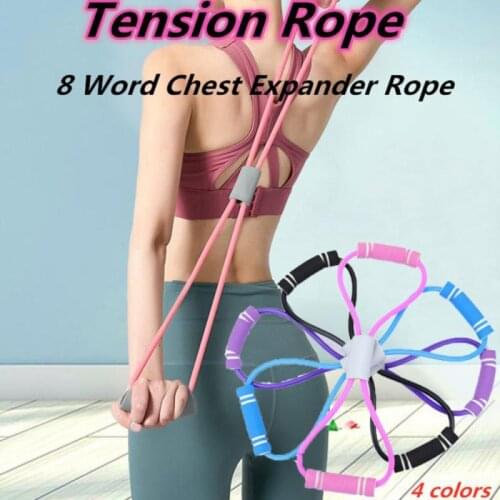 8 Word Chest Expander Yoga Fitness Resistance Bands Girls Chest Figure Rally Rope Band Bodybuilding Fitness Rubber Elastic Bands