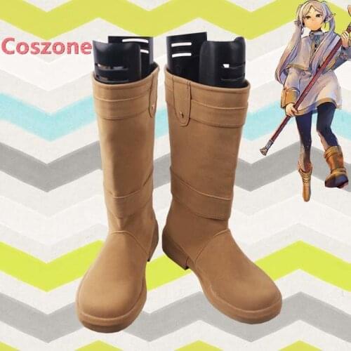 Frieren at the Funeral Cosplay Frieren Brown Cosplay Shoes Boots Halloween Carnival Cosplay Costume Accessories