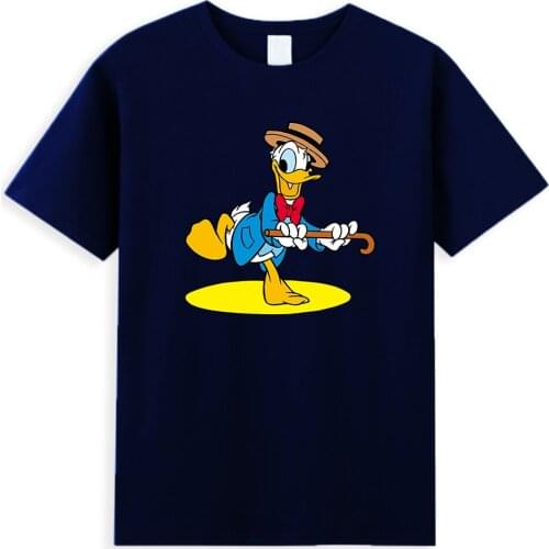 Disney Donald Duck T-shirts Men Summer Cotton Short Sleeve Male T-shirts Fashion Brands Tops Tees Harajuku Clothes Men T-shirts