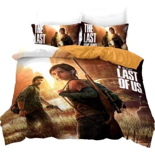 Hot Game The Last of Us Pattern 3d Printed Bedding Set Duvet Cover Set Pillowcase Bed Linen Bedclothes Twin Full Queen King Size