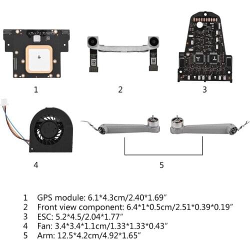 Left Right Rear Arm GPS Module Control Board Fan for Mavic Air 2 Repair Parts Q81F