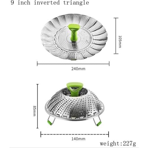 Stainless Steel Food Steamer Collapsible Basket for Steam Cooking Food Fruit Vegetable Dish Steamer kitchen Tools