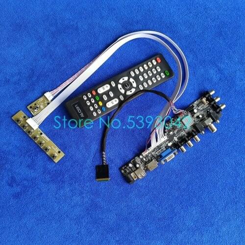Fit LP156WH3 (TL)(C1)/(TL)(C2)/(TL)(D1)/(TL)(E1)/(TL)(F1) 40Pin LVDS 1366*768 VGA USB DVB-C screen 3663 controller card kit