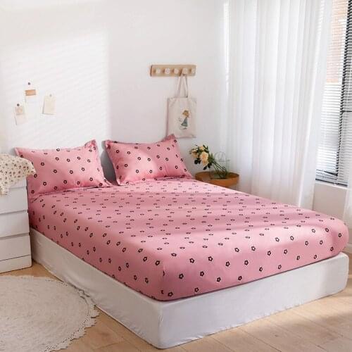 Floral Fitted Bedsheet Sanding matrress Cover Flower Pattern Series Fitted Sheet Soft and Breathable