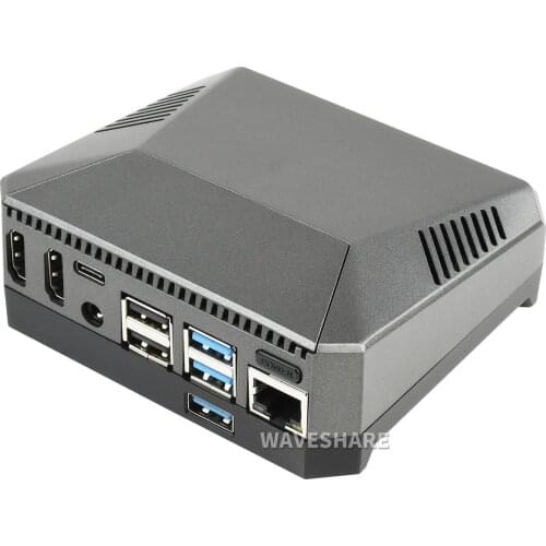 Raspberry Pi 4 Substitute Aluminum Alloy Chassis,,Well Designed GPIO Header,Supports M.2 Modules Like M.2 SSD,Passive Cooling