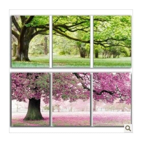 Factory Sale Cross Stitch Kit Printed Fabric Green Tree Or Pink Tree Choose one----- Needlework Embroidery
