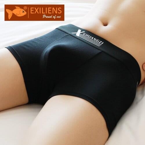 EXILIENS New Boxer Men Underwear Man Penis Para Hombre Mens Boxers Modal Solid Cuecas Masculina Boxershorts Homme Size M-3XL