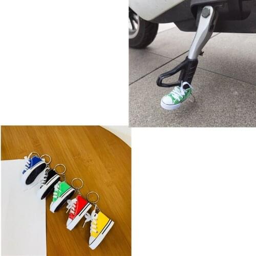 Creative Tripod Cover for Motorcycle Bicycle Side Shoe Shape Foot Support Electric Bike Tripod Decor Mini Shoes Key Chain 1 Pcs