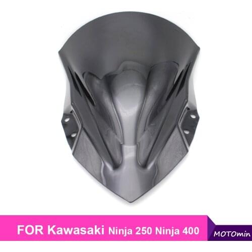 For Kawasaki Ninja 400 Ninja 250 2018 2019 Motorcycle Windshield Windscreen With Adjustable Bracket Wind Screen