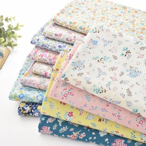 Japan vintage Retro cotton small floral pattern handwork fabric Childrens clothing shirt cloth for DIY Bag 1order=50cm*110cm