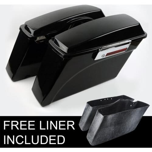 Motorcycle Hard Saddlebags Saddle bags W/ Lid Latch Key For Harley Touring Road King Electra Glide street glide ultra 1994-2013