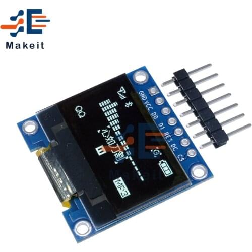 0.96 Inch 7 Pin White OLED Display Module 128X64 I2C IIC Interface SSD1306 Driver IC SPI Serial LED Screen Board For Arduino