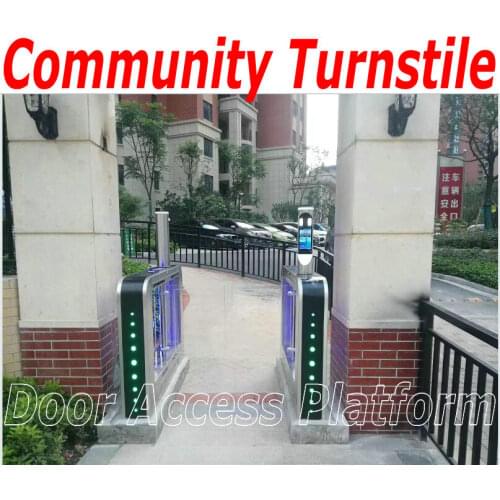 1 Left+1 Right=2 pcs Turnstiles Community Entrance+Exit Swing Turnstile Gate Stainless Steel Access Control infrared anti-pinch