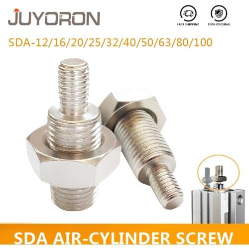 1pcs SDA12 SDA16 SDA25 SDA32 Air Cylinder Screw Pneumatic Screw Connector Fittings For SDA Cylinder Internal to External Thread