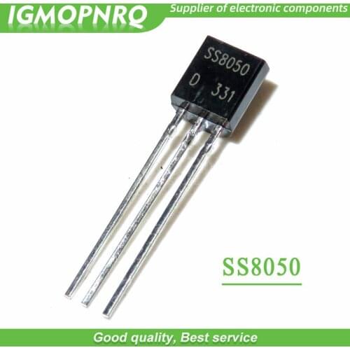 100pcs/lot SS8050 Bipolar Transistors NPN/25V/1.5A/160-300- BJT TO-92 new original