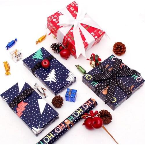 20pcs/lot 50*70cm Christmas Gift Wrapping Paper Birthday Gift DIY Packaging Origami Cutting Material