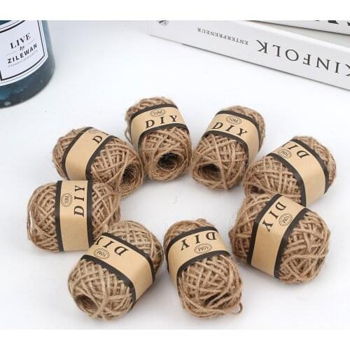 24pcs 12Colors Twine Burlap String Hemp Rope Kids Hang Photo Manual Party Wedding Gift Wrapping Cords Thread DIY Florists Decor