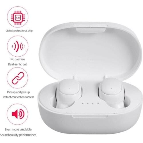 A6S Bluetooth 5.0 Headsets For Redmi Airdots Wireless Earbuds TWS Earphone Noise Cancelling Mic for Xiaomi iPhone Huawei Samsung