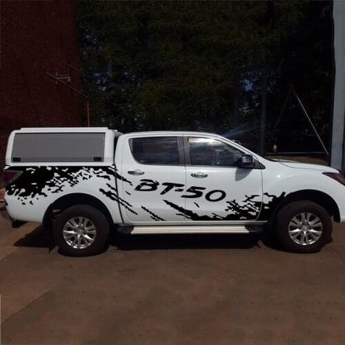 Car decals 2 Pcs mud side body graphic vinyl off road styling car sticker fit for BT-50 2012 2013 2014 2015 2016 2017 2018 2019